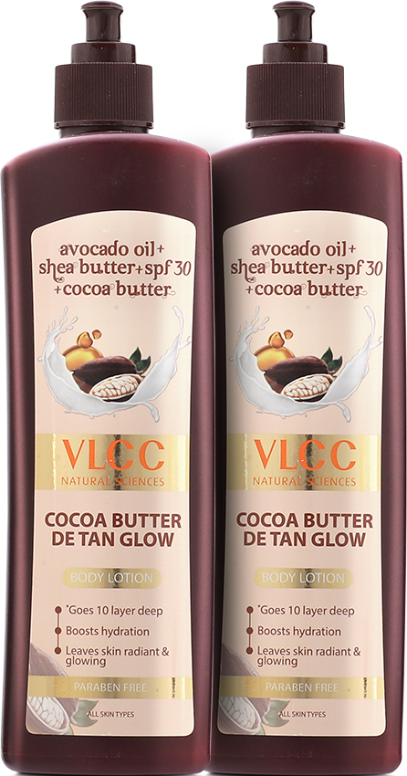 VLCC Cocoa Butter De-Tan Glow Body Lotion SPF 30 Pa+++ Radiant Skin