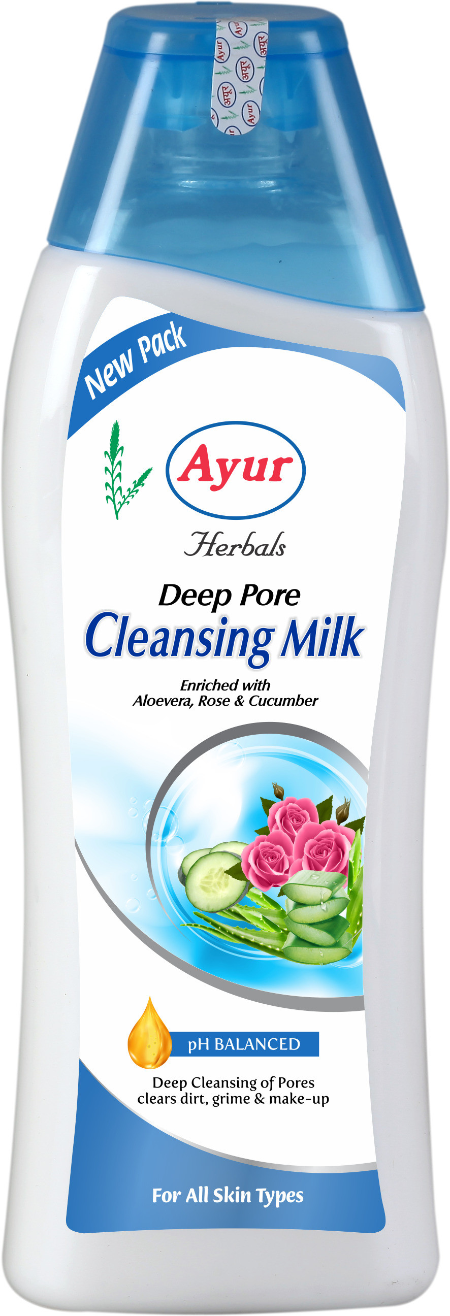 ayur herbals Deep Pore Cleansing Milk with Rose I For make up remover I image 1