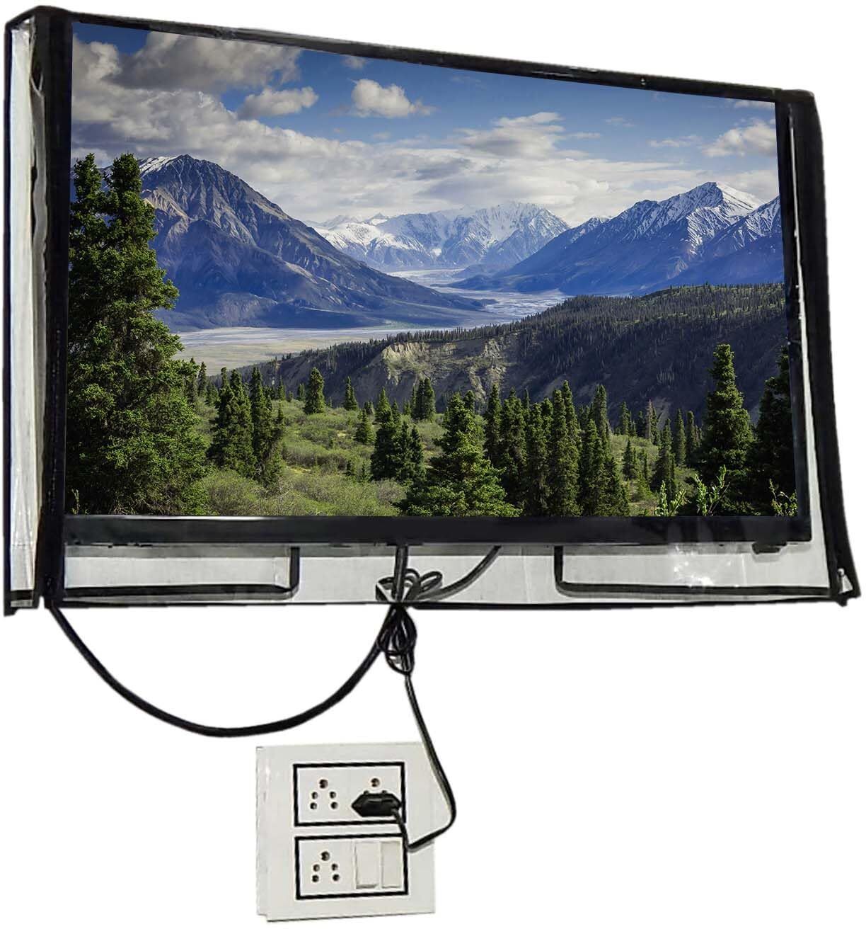 SLACXICO Dustproof Printed LED, LCD TV Cover 43inch|Screen Protector for All Brands Model for 43 inch LED/LCD TV,Computer monitor - SLAC_43INCH_CLEAR-image-34