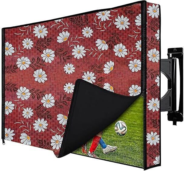 Kamat Décor for 32 inch Thomson, KODAK, Sony, Samsang, Mi Inch Led TV Cover - 32 INCH-TV-COVER-RED-image-49