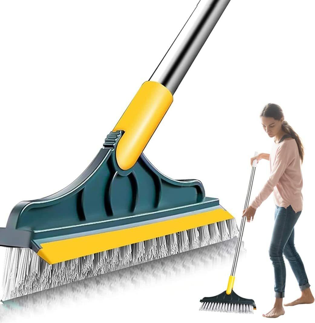 purabelle Floor Scrub Brush with Long Handle, Bathroom Hard Bristle Brush Polyester Plastic Wet and Dry Brush-picture-28