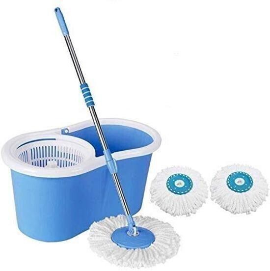 diem Easy Magic Spin Floor Mop 360 Degree Bucket Mop with Steel Spinner Mop Set-picture-18