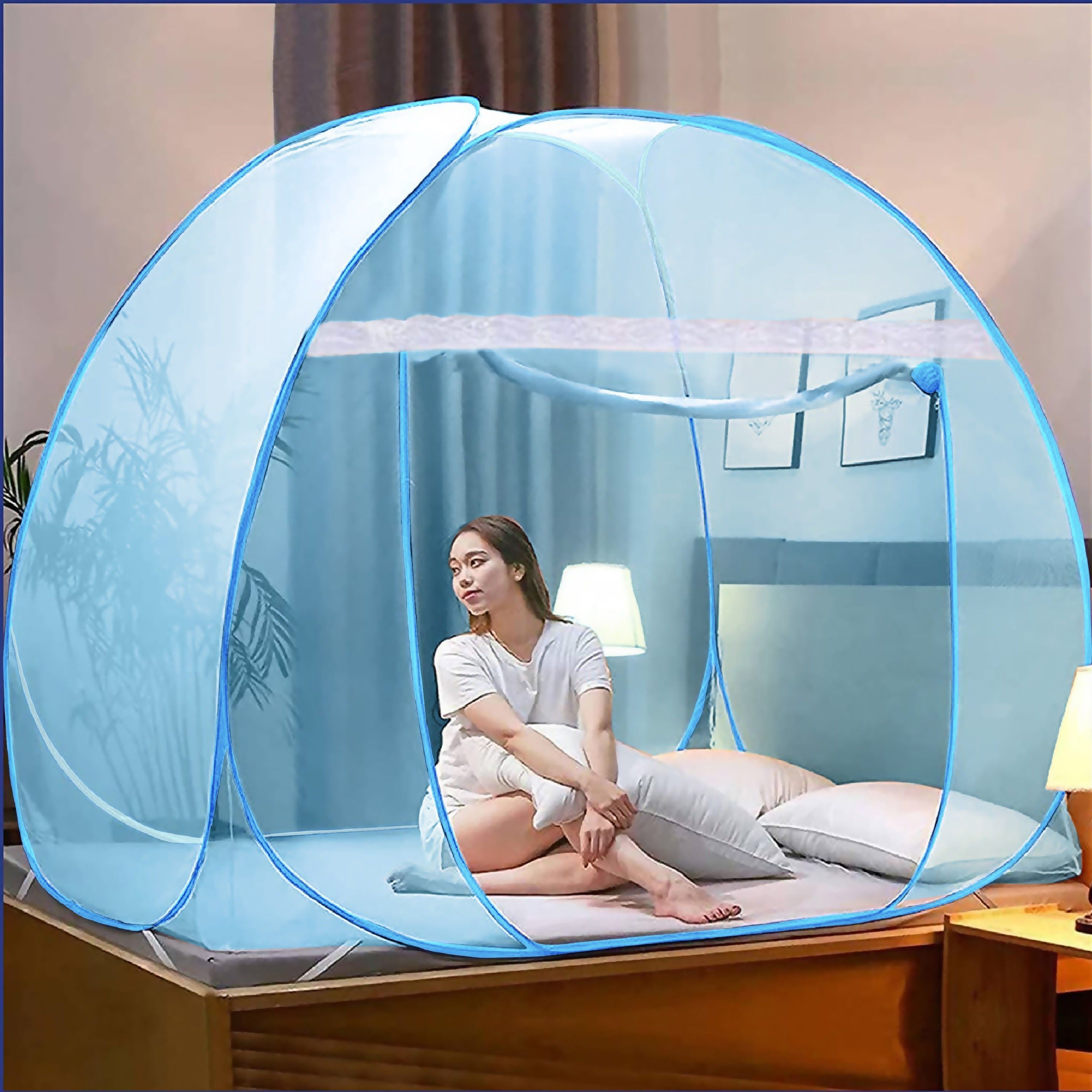 sifra Blue_MS_121 Polyester Washable Adults Mosquito Net-picture-13