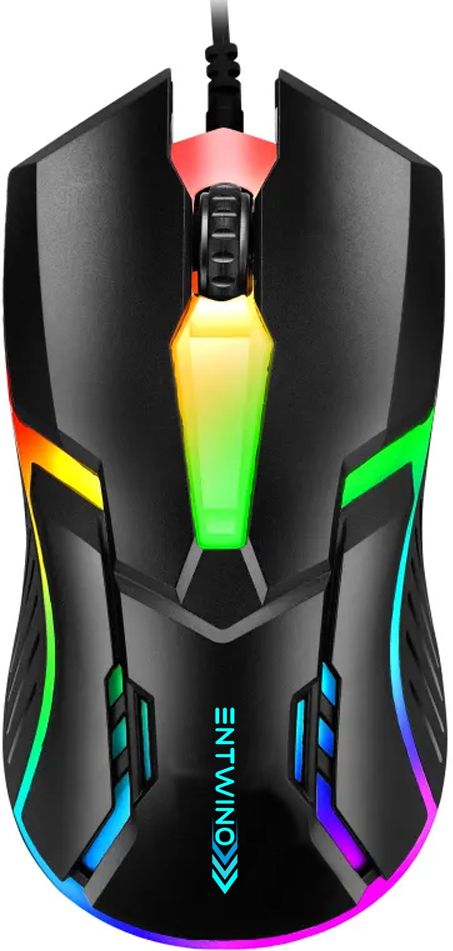 ENTWINO Wired Gaming Mouse, RGB Lights, Braided Wire, Laptop, Computer Mouse Wired Ambidextrous Optical Gaming Mouse-image-7