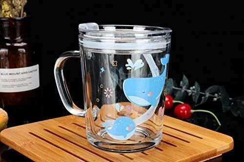 Random Design Cute Cartoon Creative Heat Resistant Children's Breakfast Milk Mug with Handle and Clear Lid of Scale and Straw Design Mug (Set of 1)-image-37