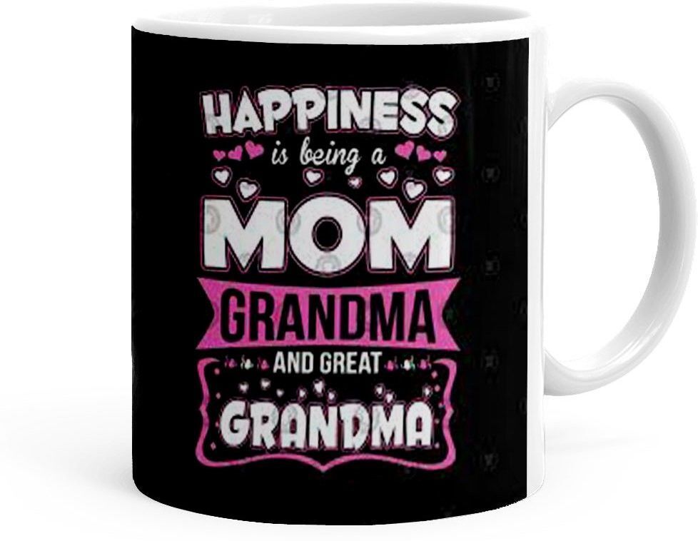 Happiness Is Being A Mom Grandma Theme(kg-jan-09533P) Ceramic Coffee Mug-image-14