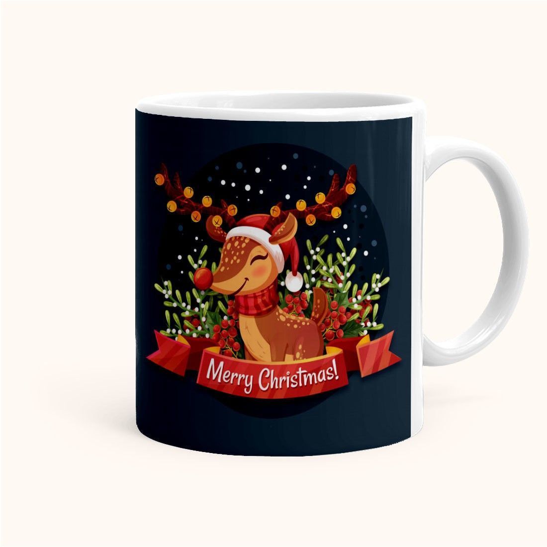 Merry Christmas Theme (xmas-033P) Ceramic Coffee Mug-image-1
