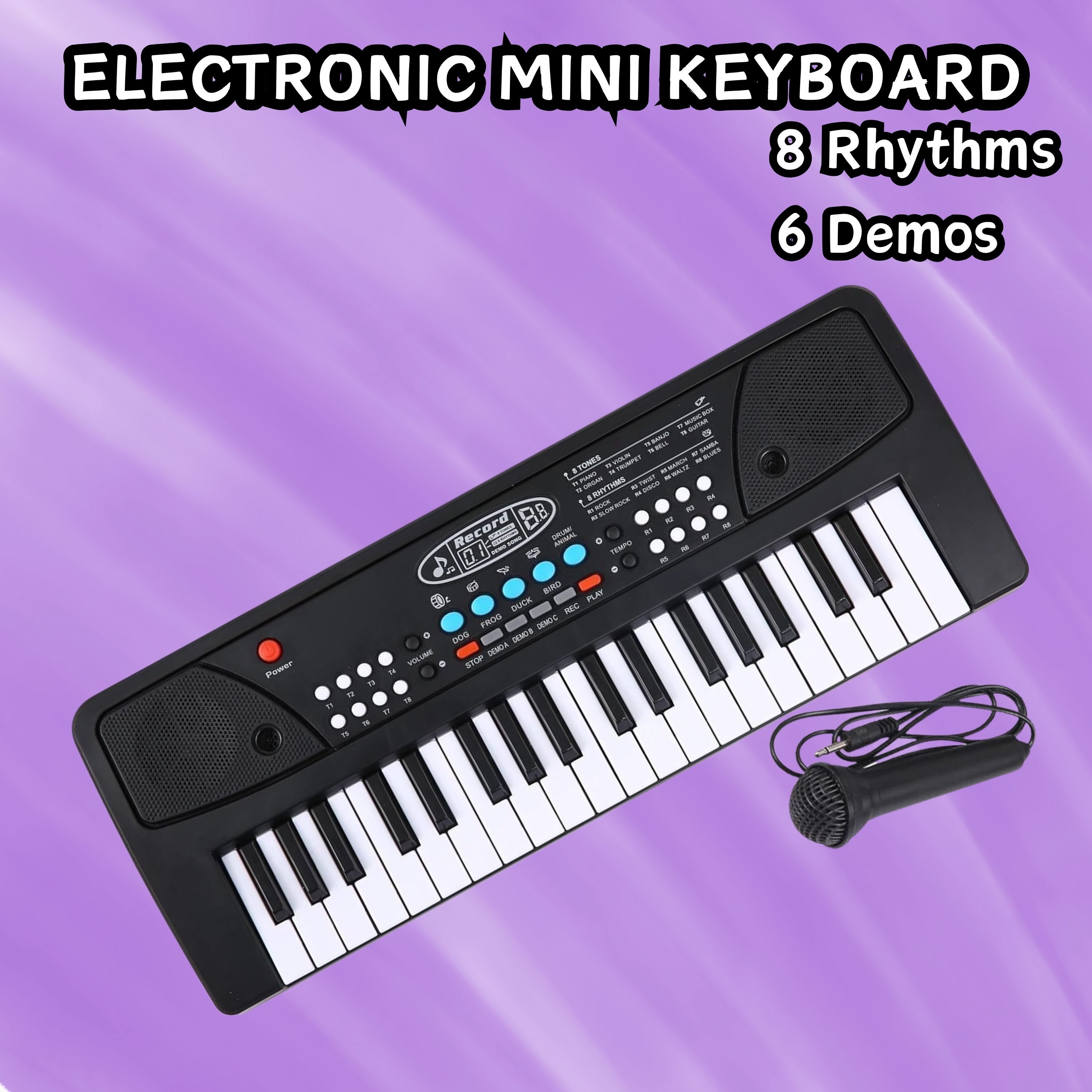 sacro (Piano Keyboard) Toy with 37 Key, Recording and Mic, Adapter for DC Power F329 (Piano Keyboard) Toy with 37 Key, Recording and Mic, Adapter for DC Power F329 Analog Portable Keyboard-picture-29