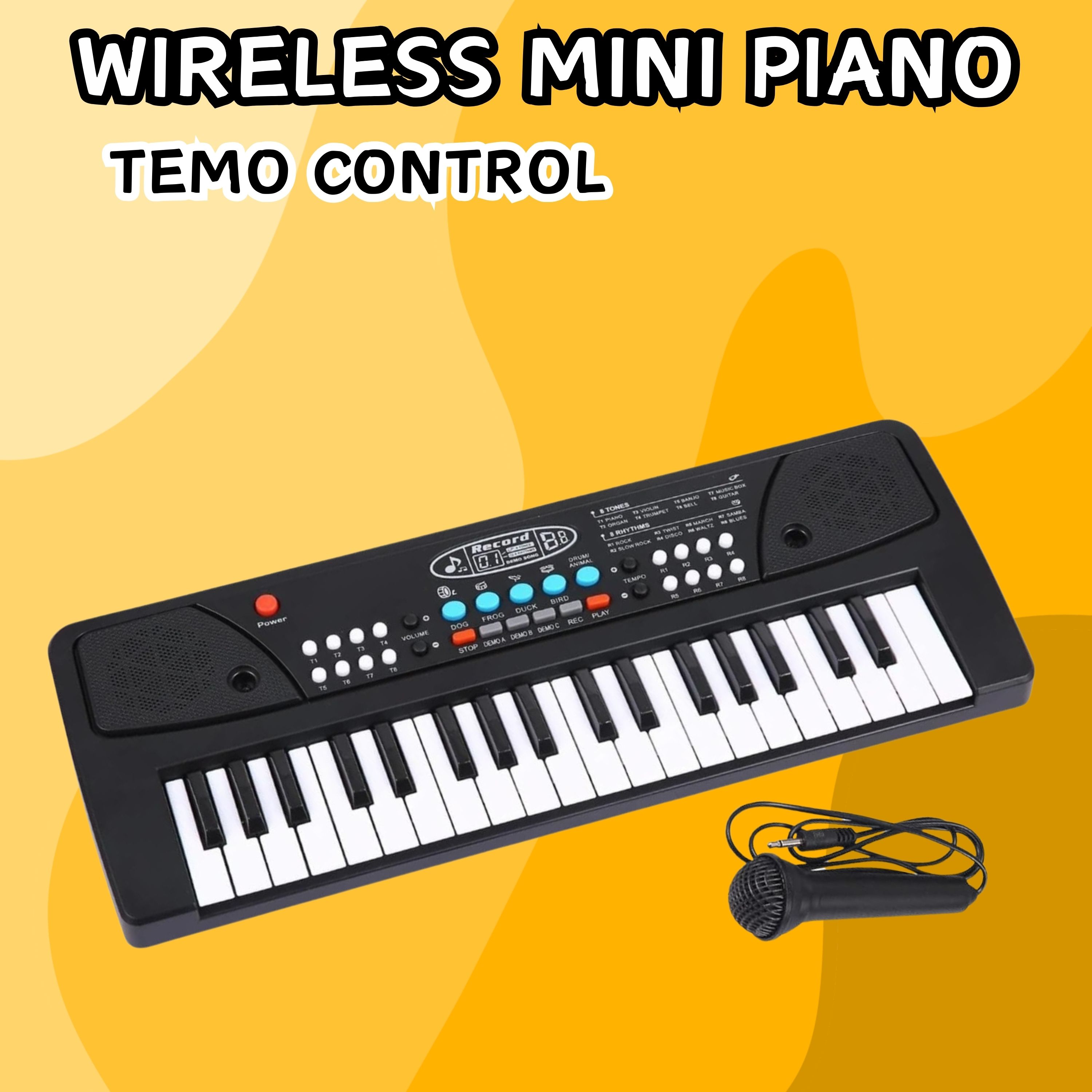 sacro (Piano Keyboard) Toy with 37 Key, Recording and Mic, Adapter for DC Power E430 (Piano Keyboard) Toy with 37 Key, Recording and Mic, Adapter for DC Power E430 Analog Portable Keyboard-picture-17