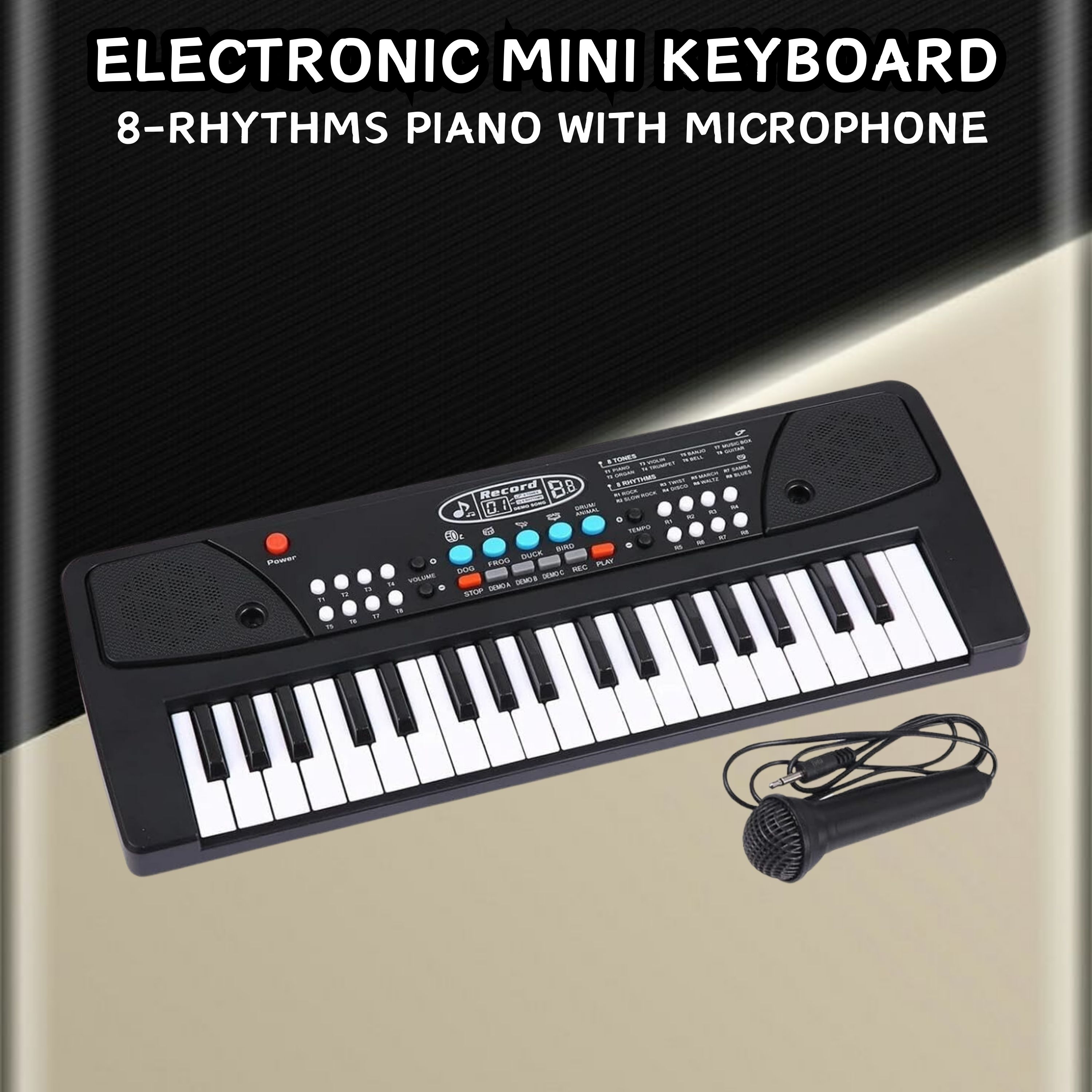frony (Piano Keyboard) Toy with 37 Key, Recording and Mic, Adapter for DC Power A321 (Piano Keyboard) Toy with 37 Key, Recording and Mic, Adapter for DC Power A321 Analog Portable Keyboard-picture-31