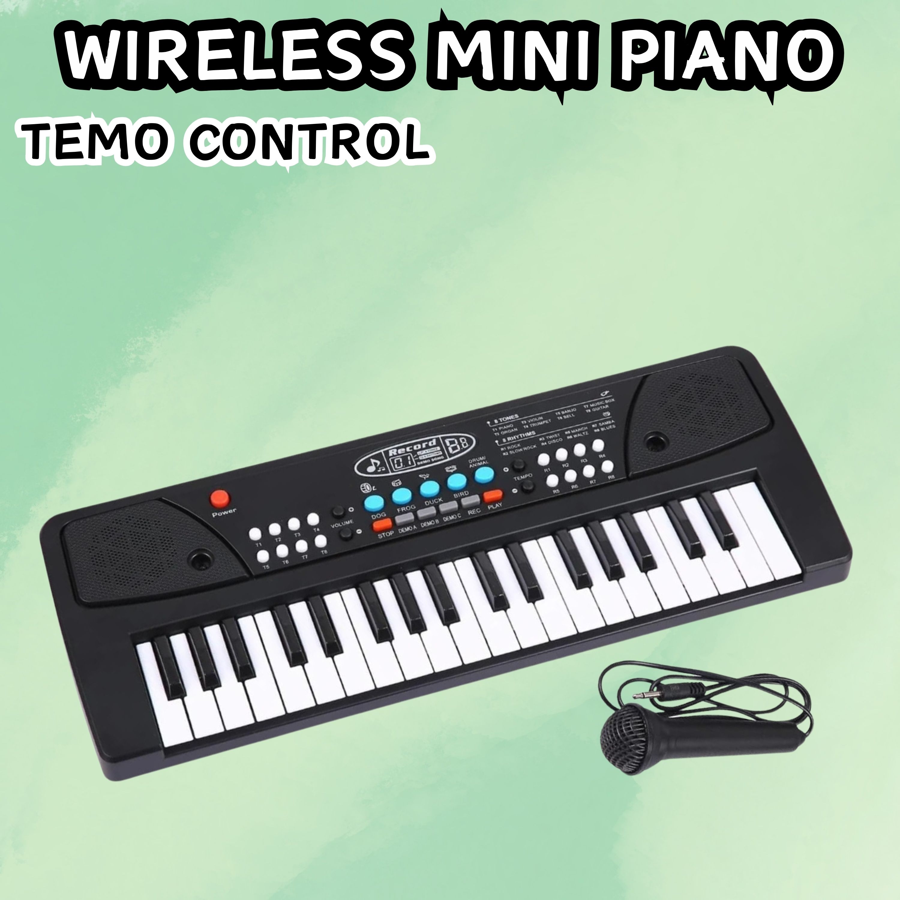 frony (Piano Keyboard) Toy with 37 Key, Recording and Mic, Adapter for DC Power A241 (Piano Keyboard) Toy with 37 Key, Recording and Mic, Adapter for DC Power A241 Analog Portable Keyboard-picture-49