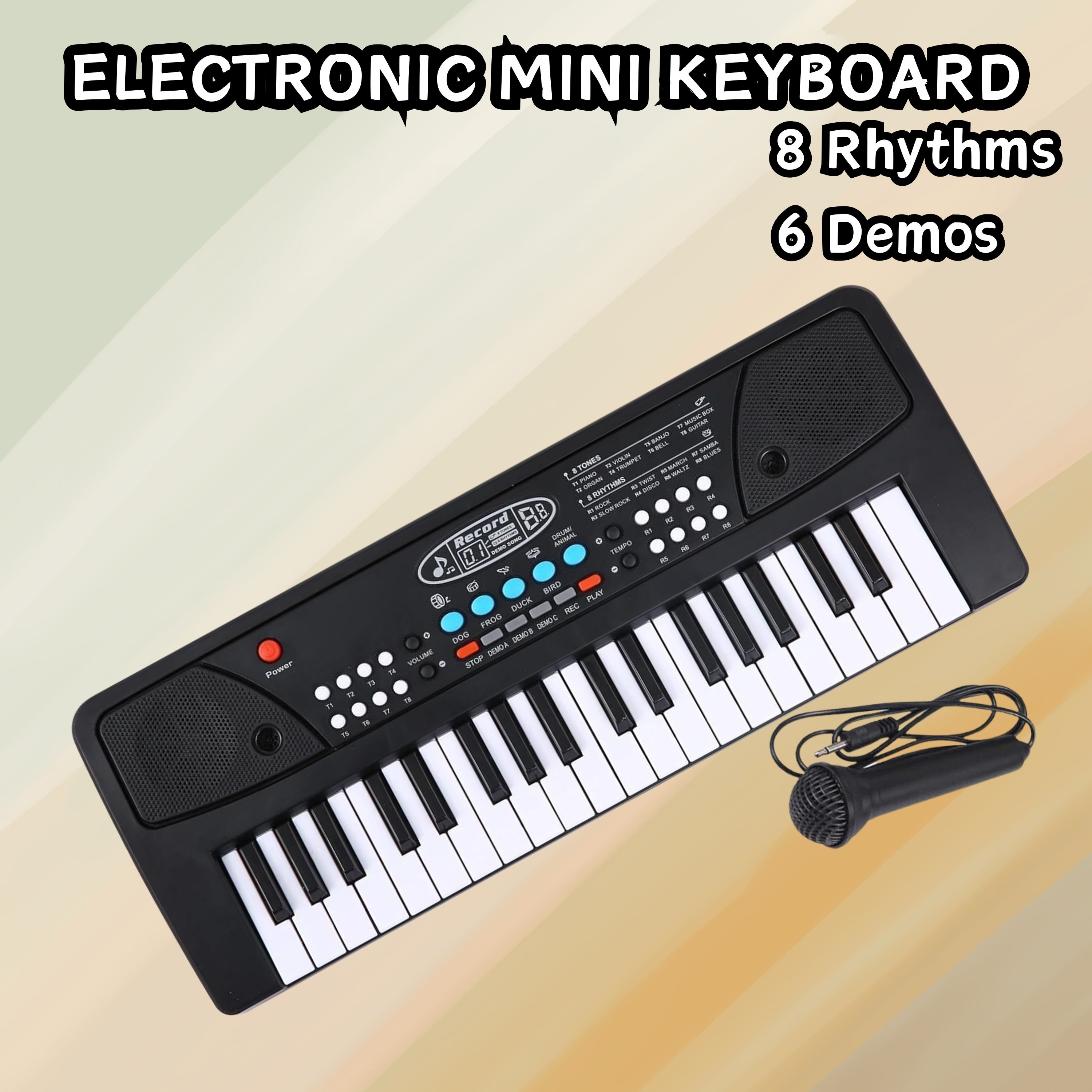 frony (Piano Keyboard) Toy with 37 Key, Recording and Mic, Adapter for DC Power C419 (Piano Keyboard) Toy with 37 Key, Recording and Mic, Adapter for DC Power C419 Analog Portable Keyboard-picture-45