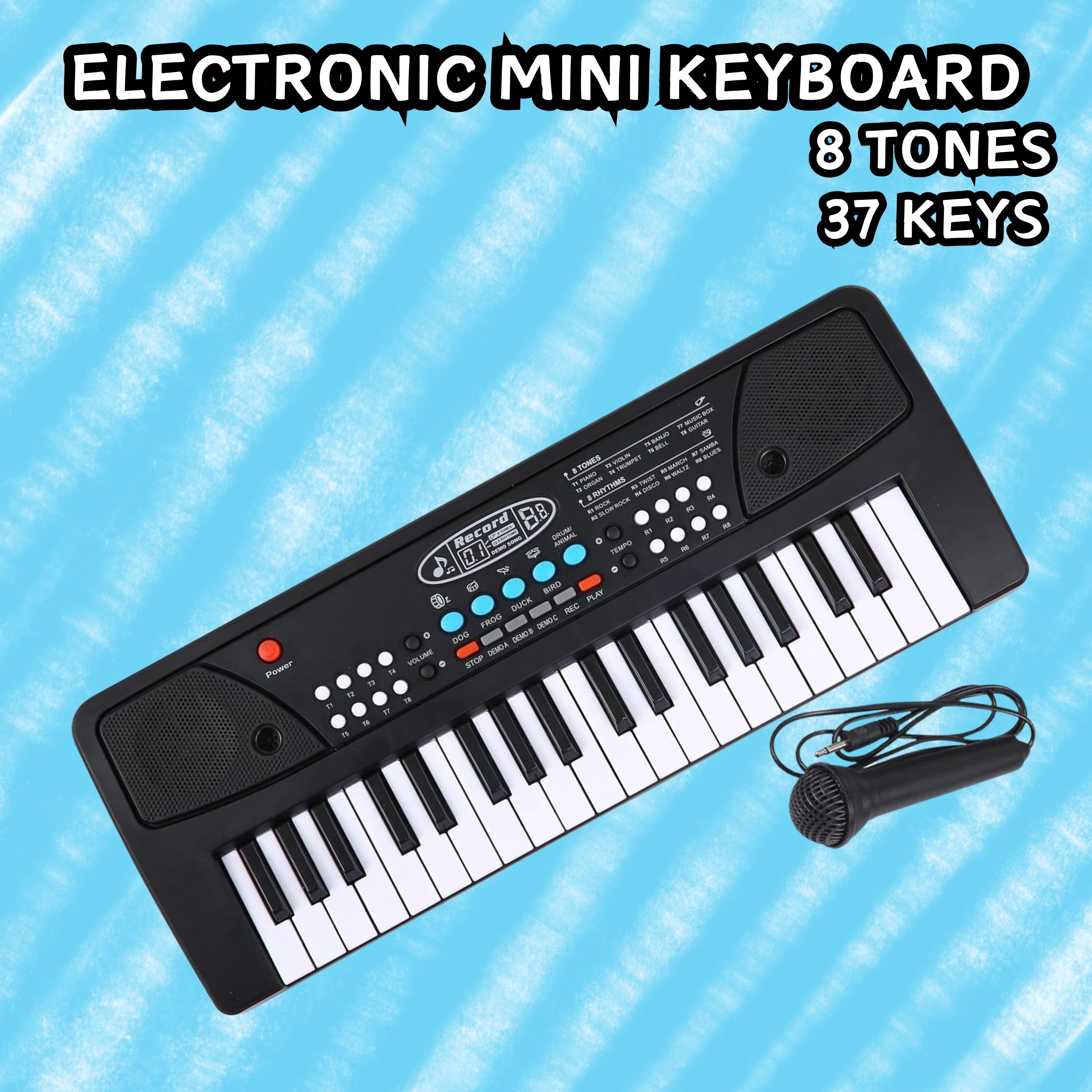 guggu (Piano Keyboard) Toy with 37 Key, Recording and Mic, Adapter for DC Power H432 (Piano Keyboard) Toy with 37 Key, Recording and Mic, Adapter for DC Power H432 Analog Portable Keyboard-picture-20
