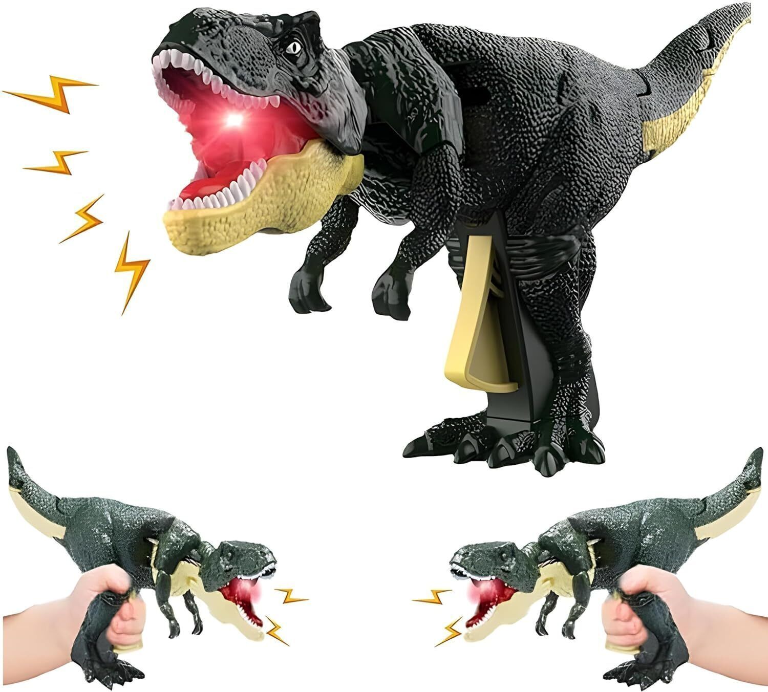zunbella Trigger Dinosaur T-Rex Press Roaring Sound Effect and Light Toy For Kids-picture-19