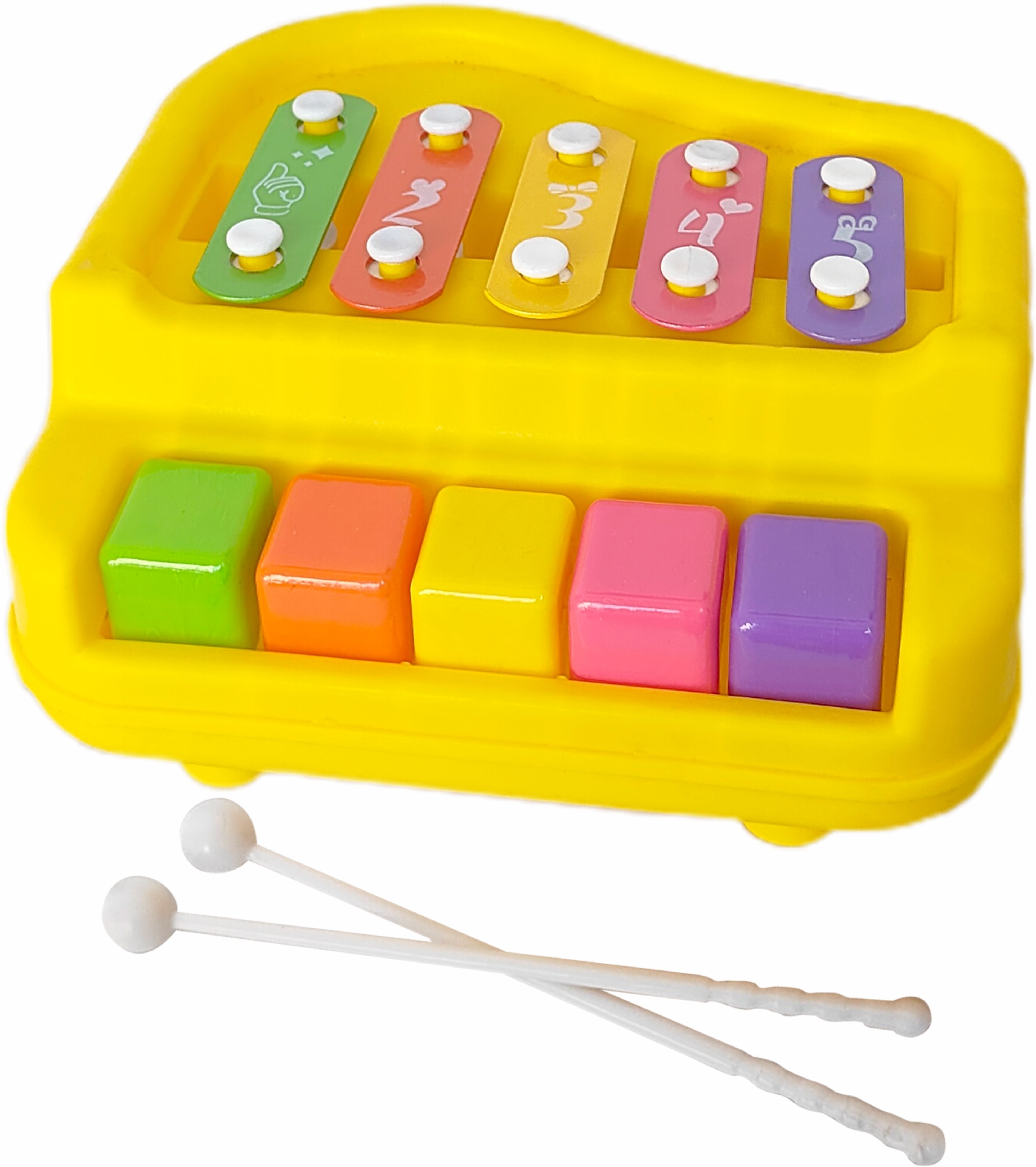 2-in-1 Piano & Xylophone | Battery-Free Music Toy for Kids