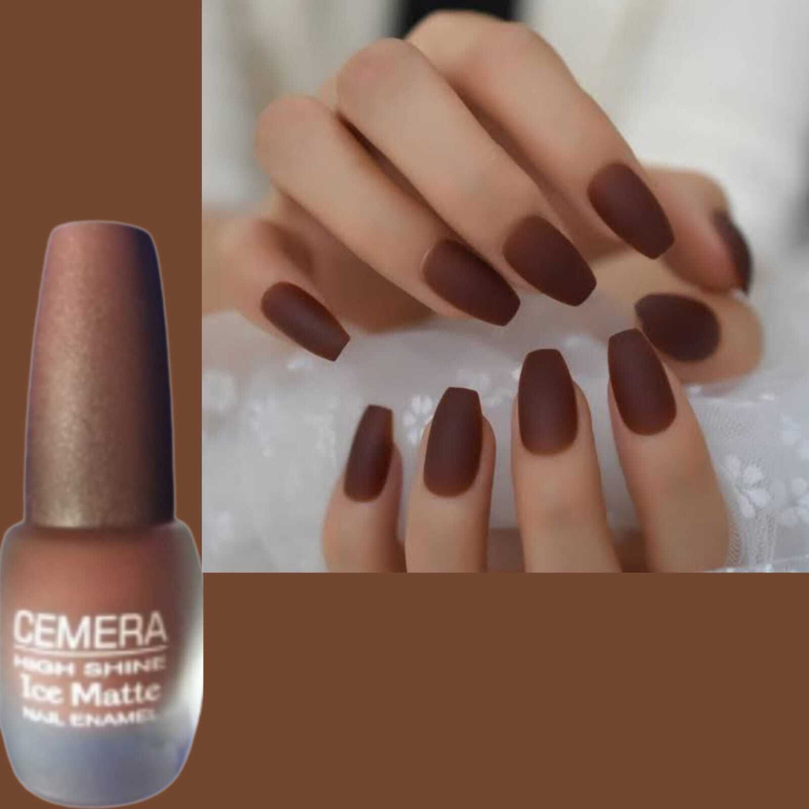 Ice Matte Nail Polish Coffee Chocolate Brown Brown-image-42