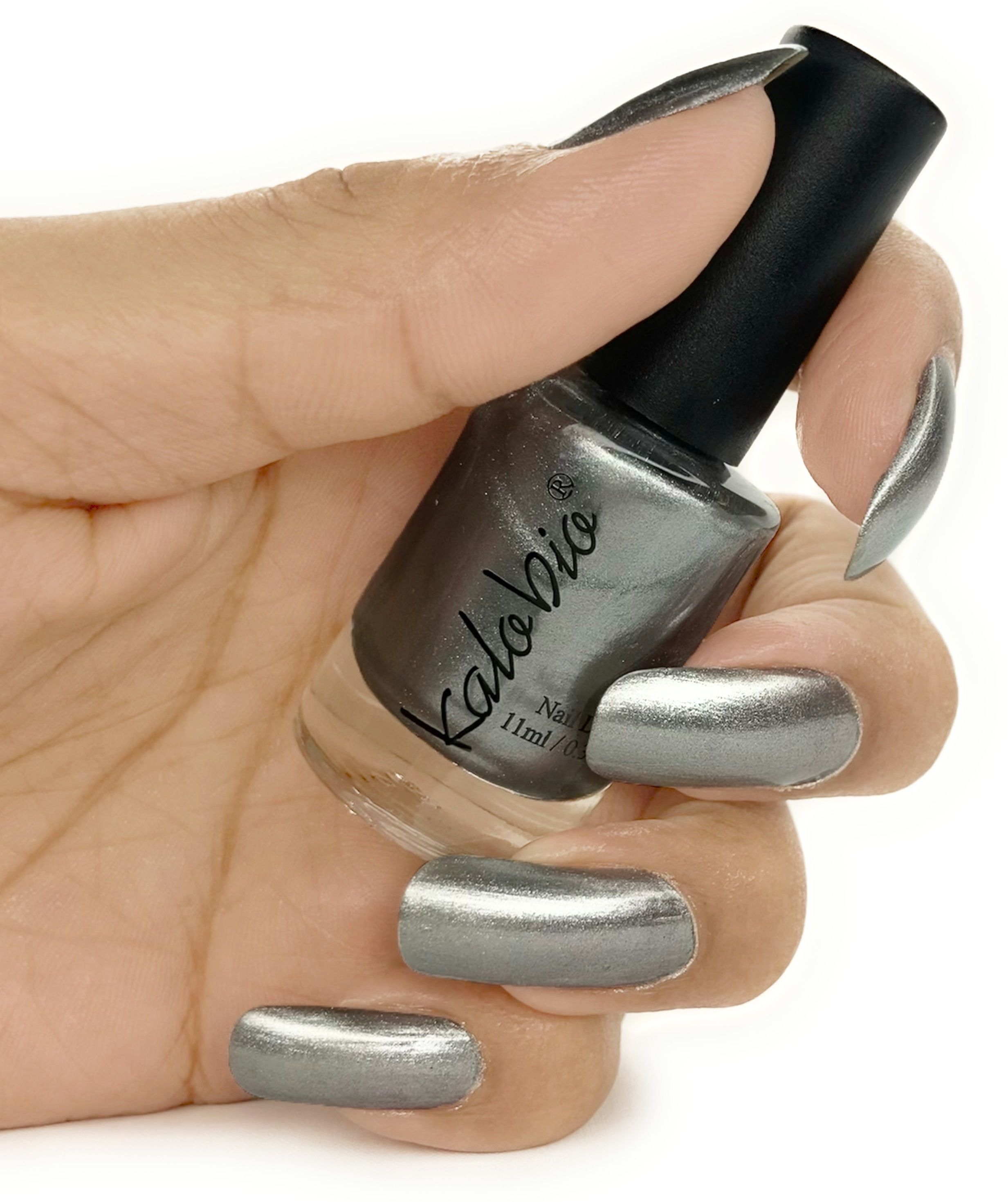 Metallic Nail Enamel - Silver-Chrome M18-image-23