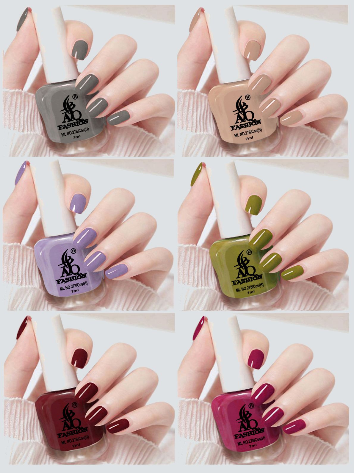 Quick Drying Long Lasting High Shine Nail Polish For Women and Girl ,S151 Multicolor-image-46