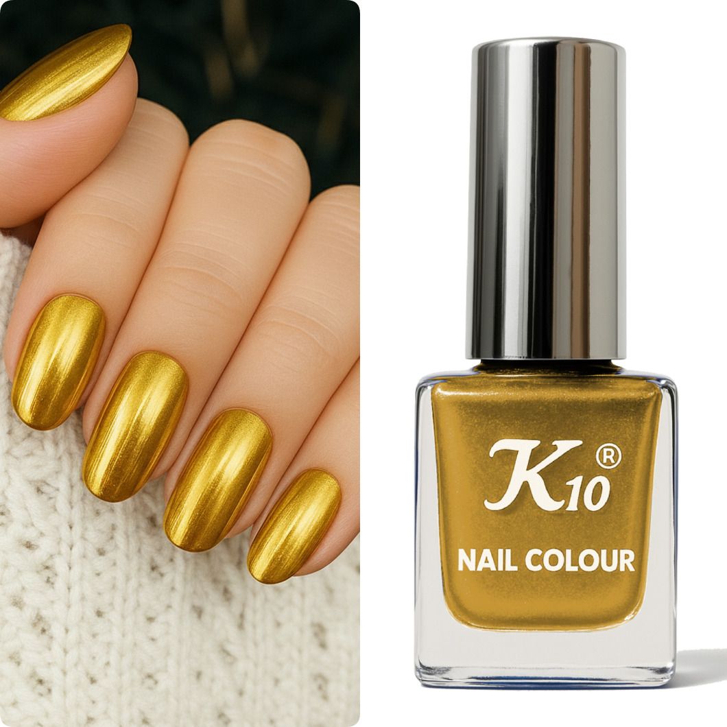 Metallic Gold Nail Polish | Luxury High-Shine Finish | Party Wear |12ML Golden