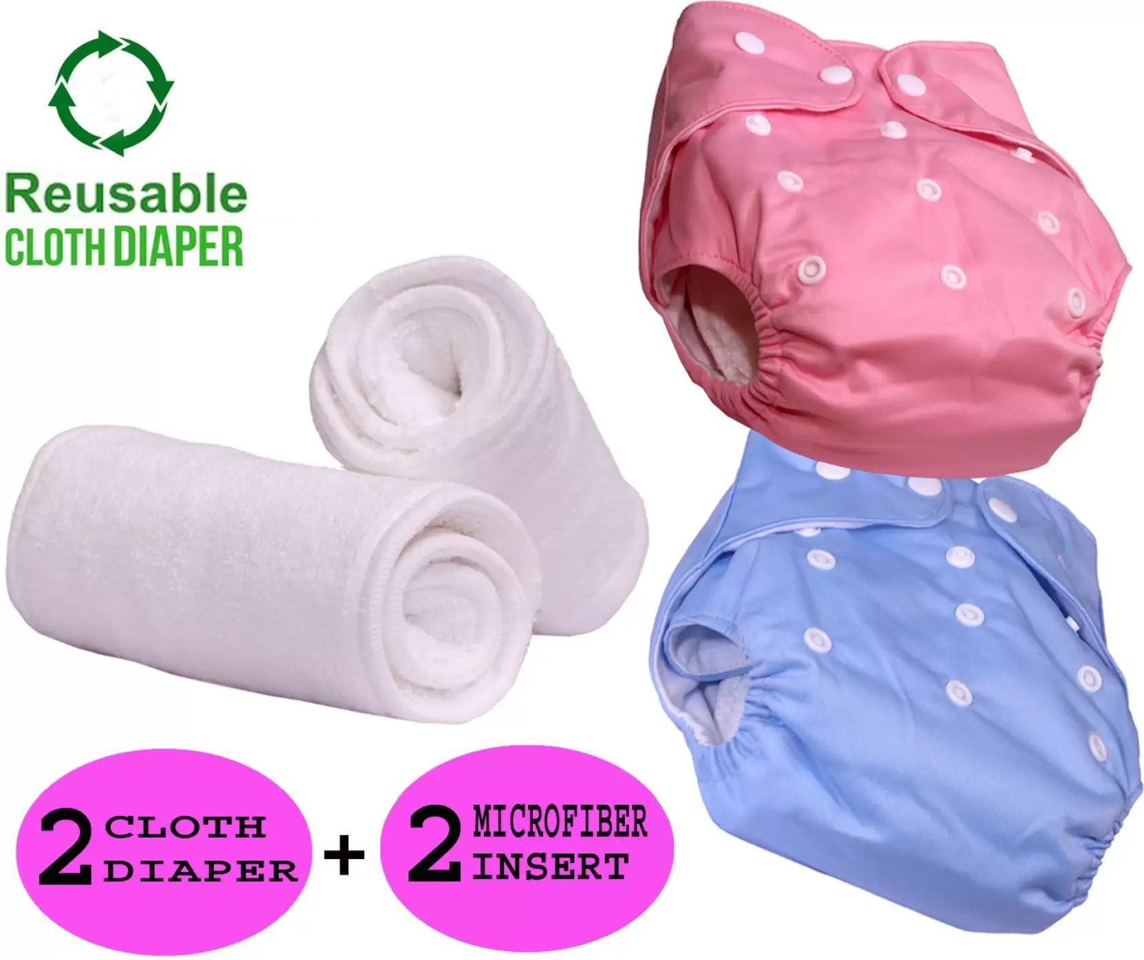 babepanda Washable & Waterproof Nappy With Insert 2+2 Adjustable For Age 0 - 30 Months.-picture-26