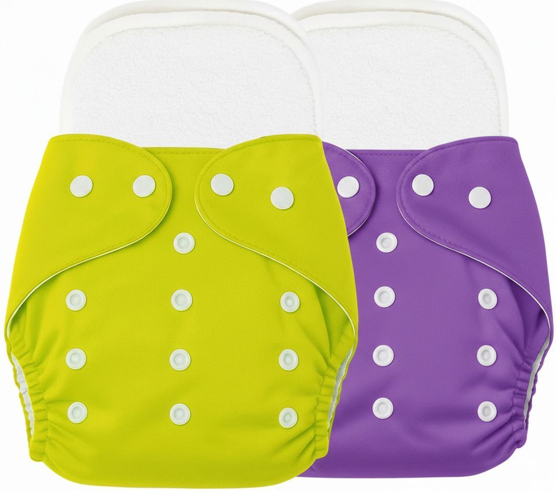 classy culture Reusable Baby Cotton 2 Cloth Diapers & 2 White Insert Pads For 0 to 3 Years-picture-14