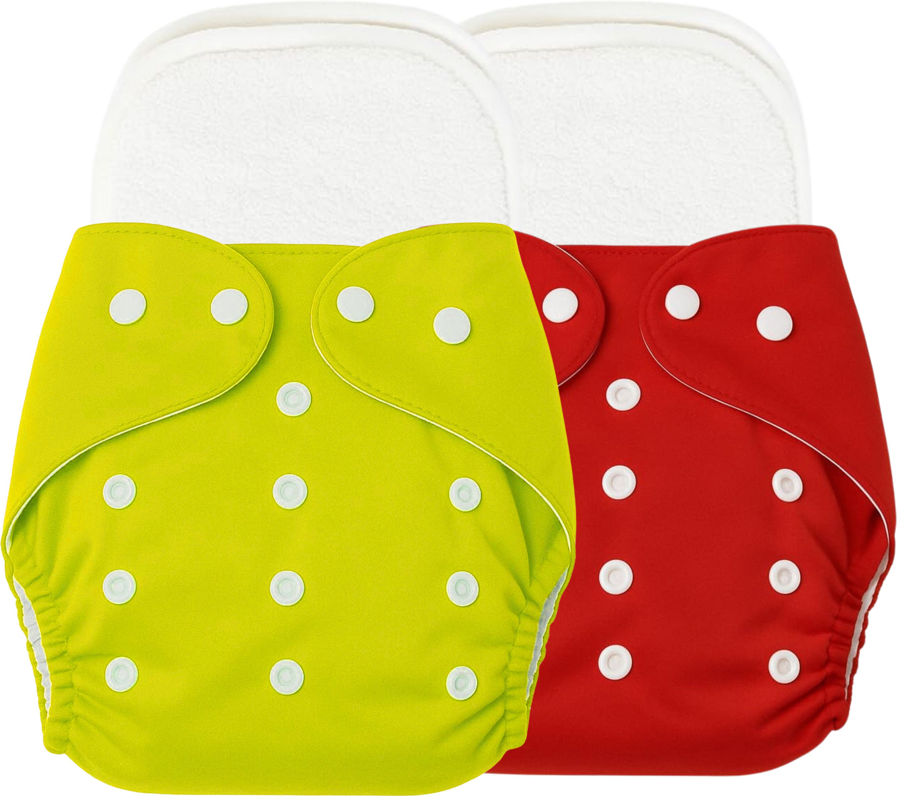 Reusable Baby Cotton 2 Cloth Diapers & 2 White Insert Pads For 0 to 3 Years-image-22