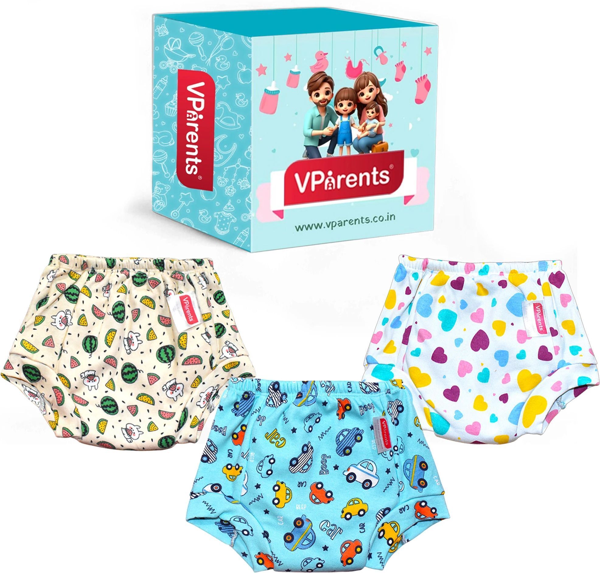 vparents Underwear for Baby 3Layer Padded PottyTraining Diaper Free Time 1-2 years-picture-17