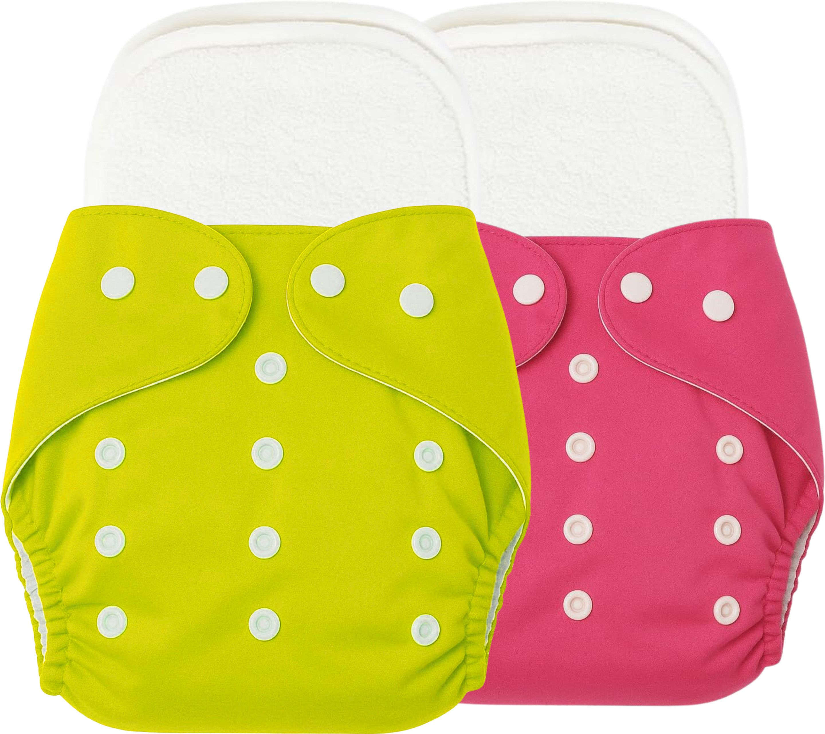 lapry Reusable Baby Cotton 2 Cloth Diapers & 2 White Insert Pads For 0 to 3 Years-picture-27
