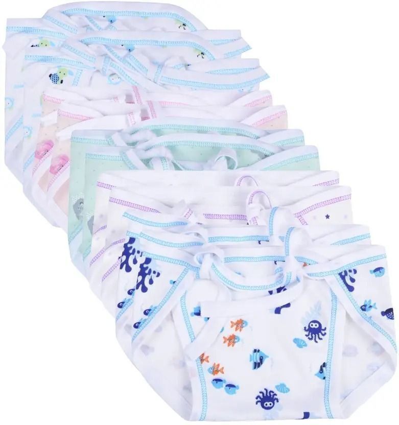 don care Soft Baby Cotton Nappy Langot Combo Pack of 10-picture-32
