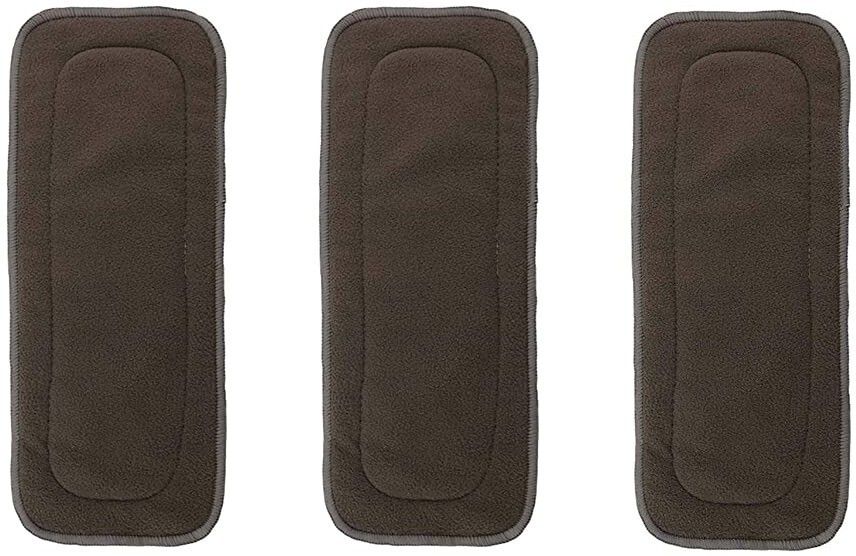 Reusable Baby Cloth Diaper Wet free Inserts Washable Black Nappy (Pack of 3)