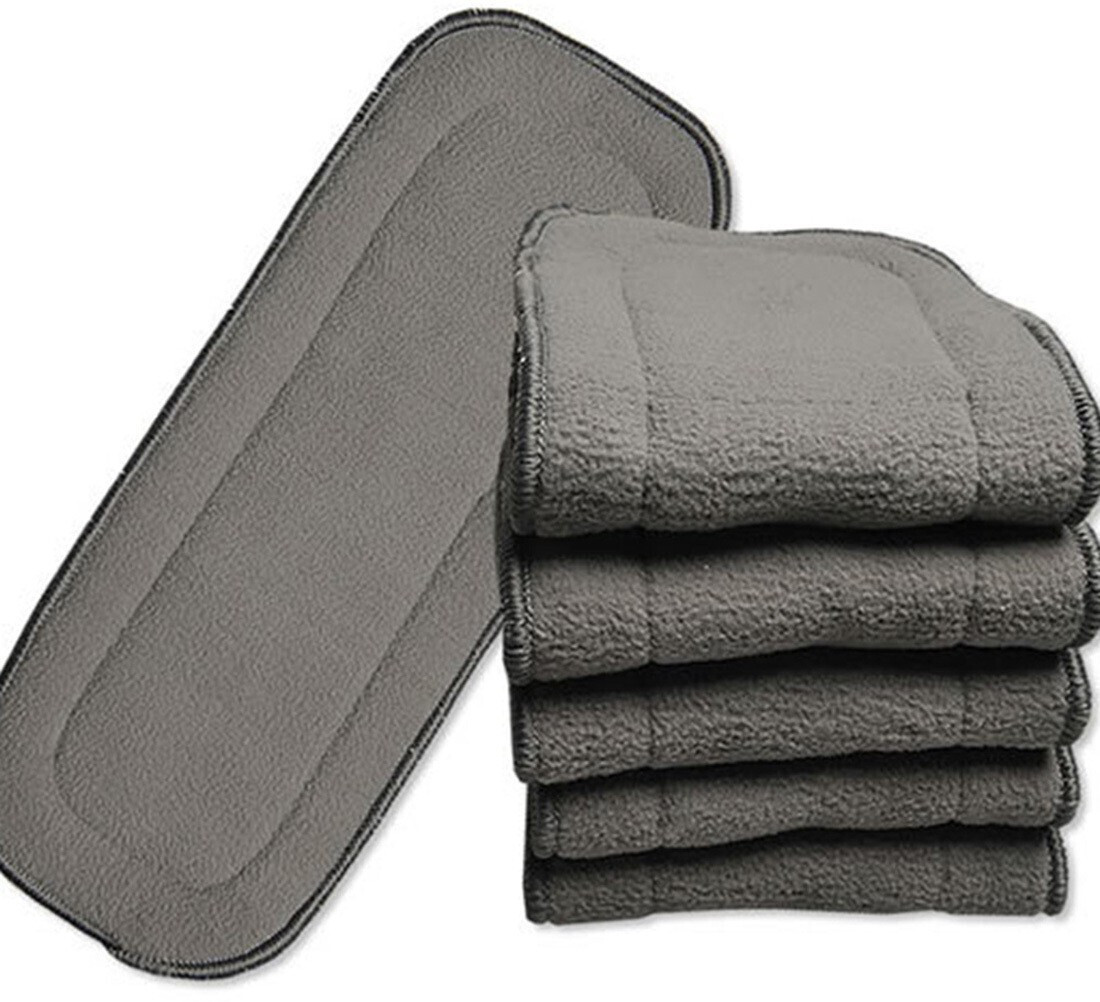 tiny tots Tinytots Set Of 5 Bamboo Charcoal Inserts (5 layered) for cloth diapers image 1