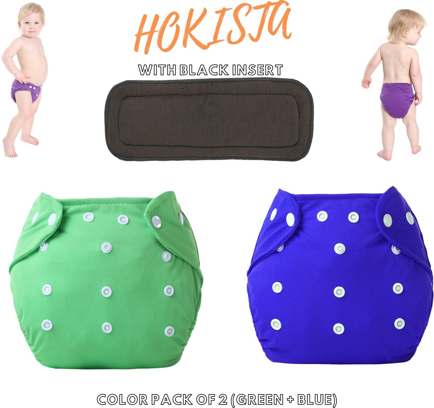 babepanda Free Size Washable & Reusable Cloth Diaper With Dry Feel Absorbent Soaker Pad-picture-35