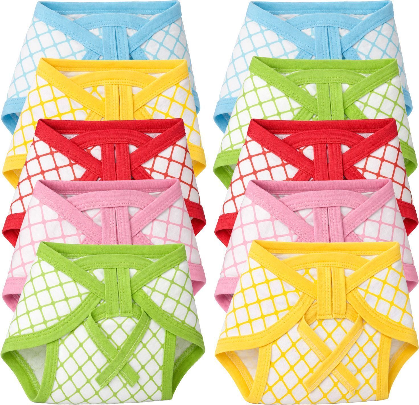 don care New Born Baby Hosiery Cotton Single Layer Nappies Pack Of 10 (0-6Months)-picture-43