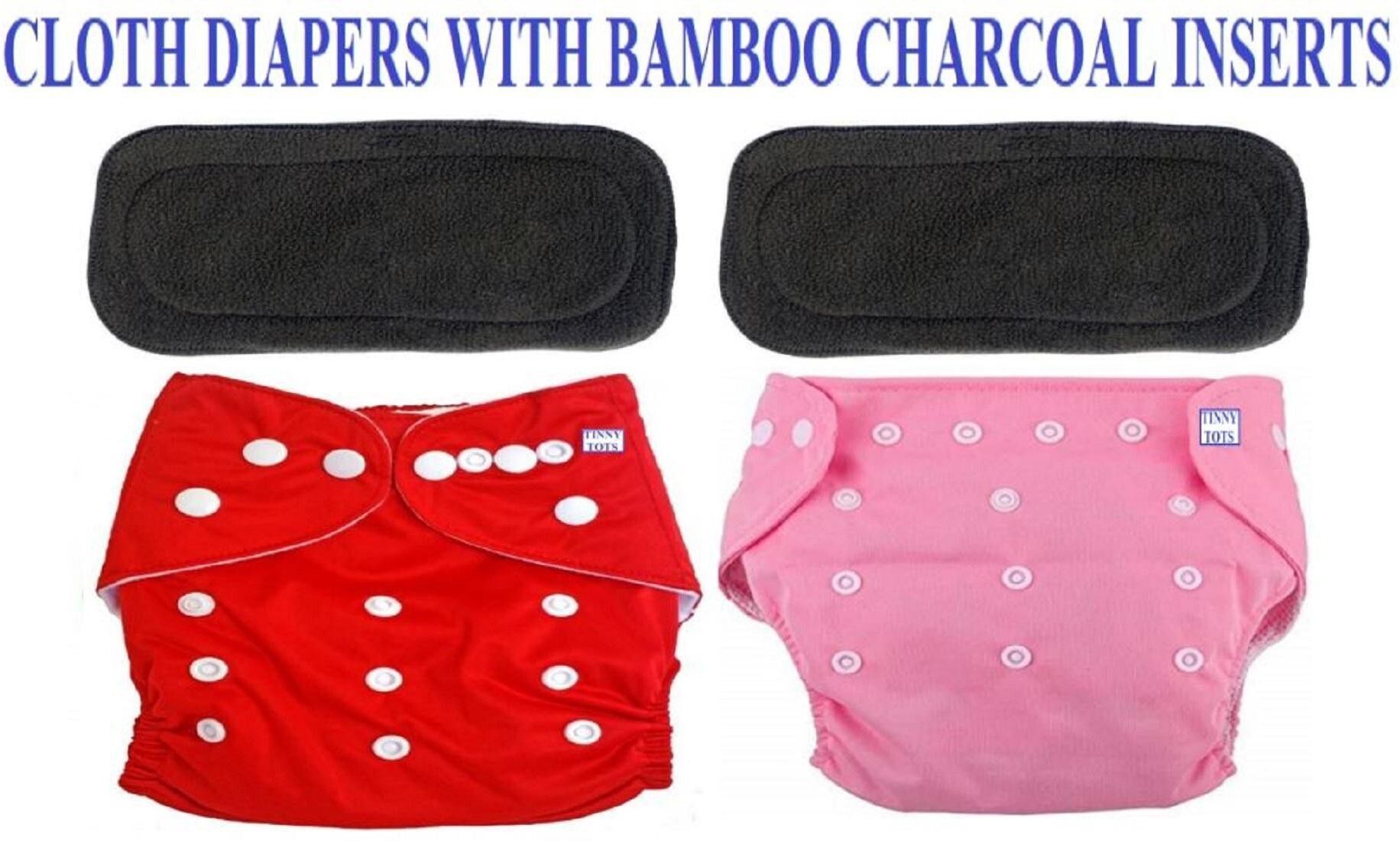babepanda Premium Quality Pack of 2 Reusable Adjustable Baby Cloth Diapers Nappy With 2 Ba-picture-17