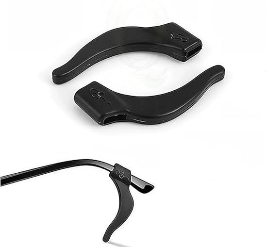 qeeig Eyeglass Ear Grips Anti-Slip Hook Holder Silicone Protectors Elastic Black 1Pair Hand Grip/Fitness Grip-picture-18