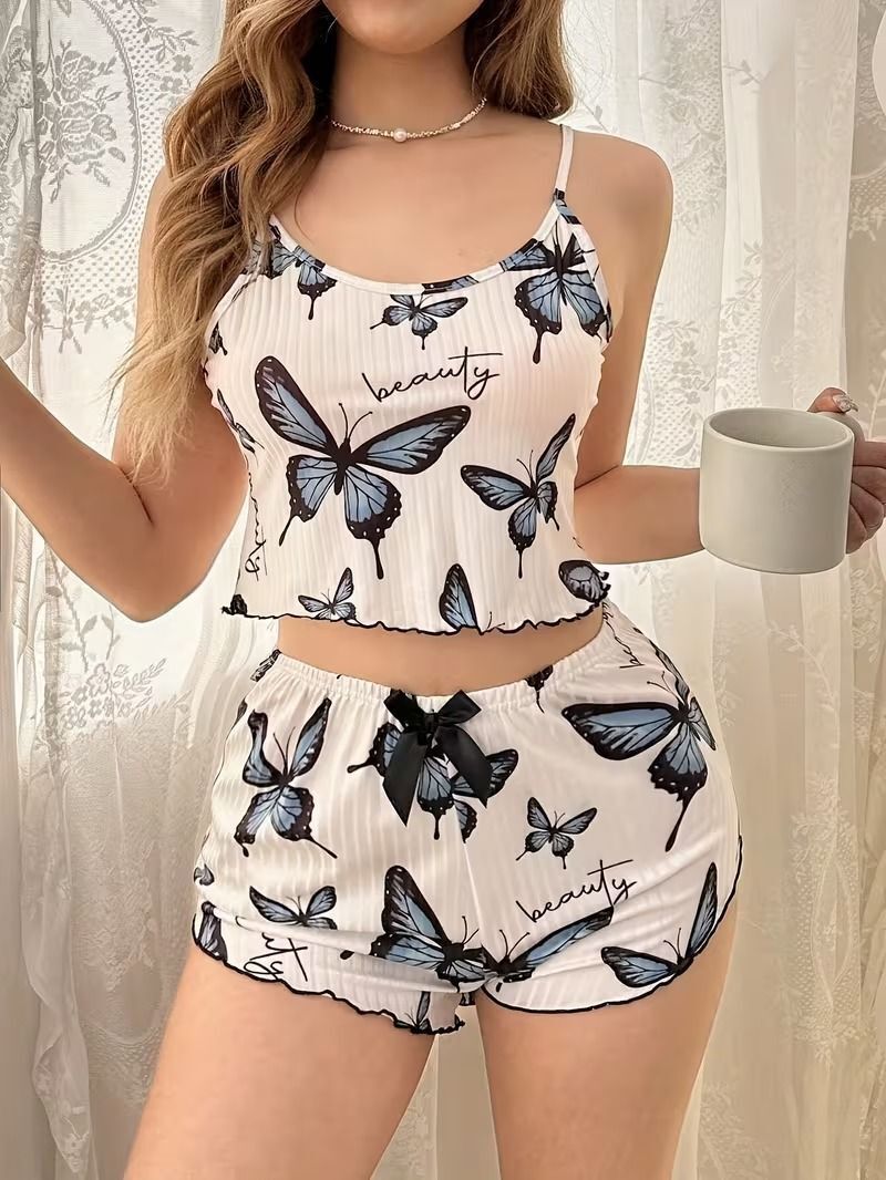 maurya Women Top & Shorts Set White Printed-picture-17