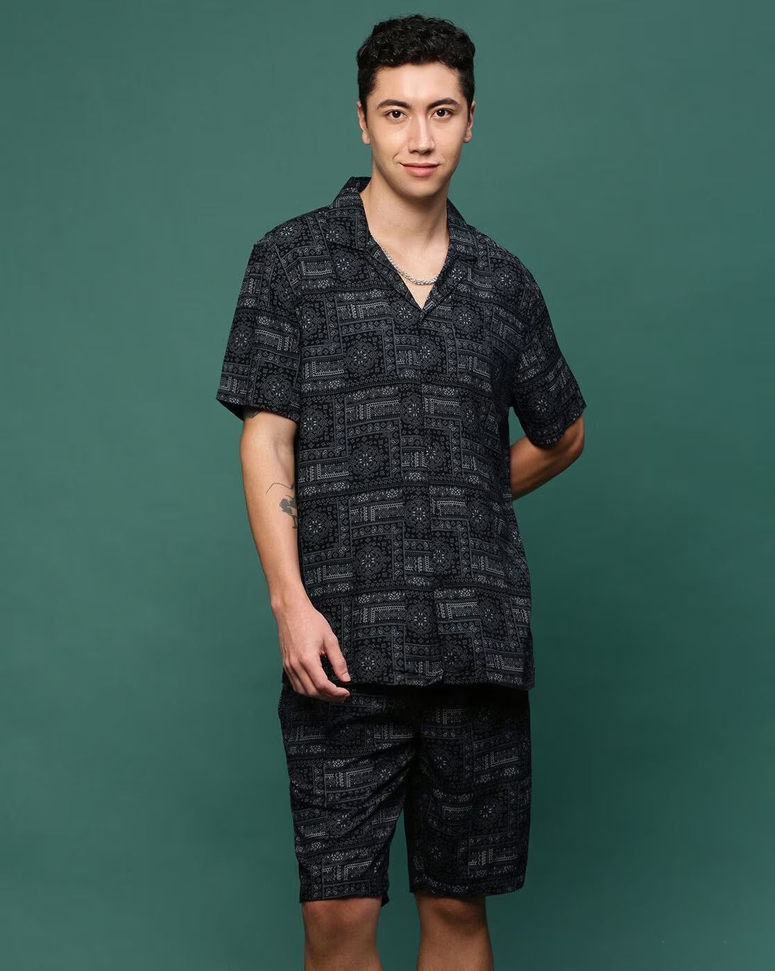mumin Men Shirt & Pyjama set Multicolor Printed-picture-24