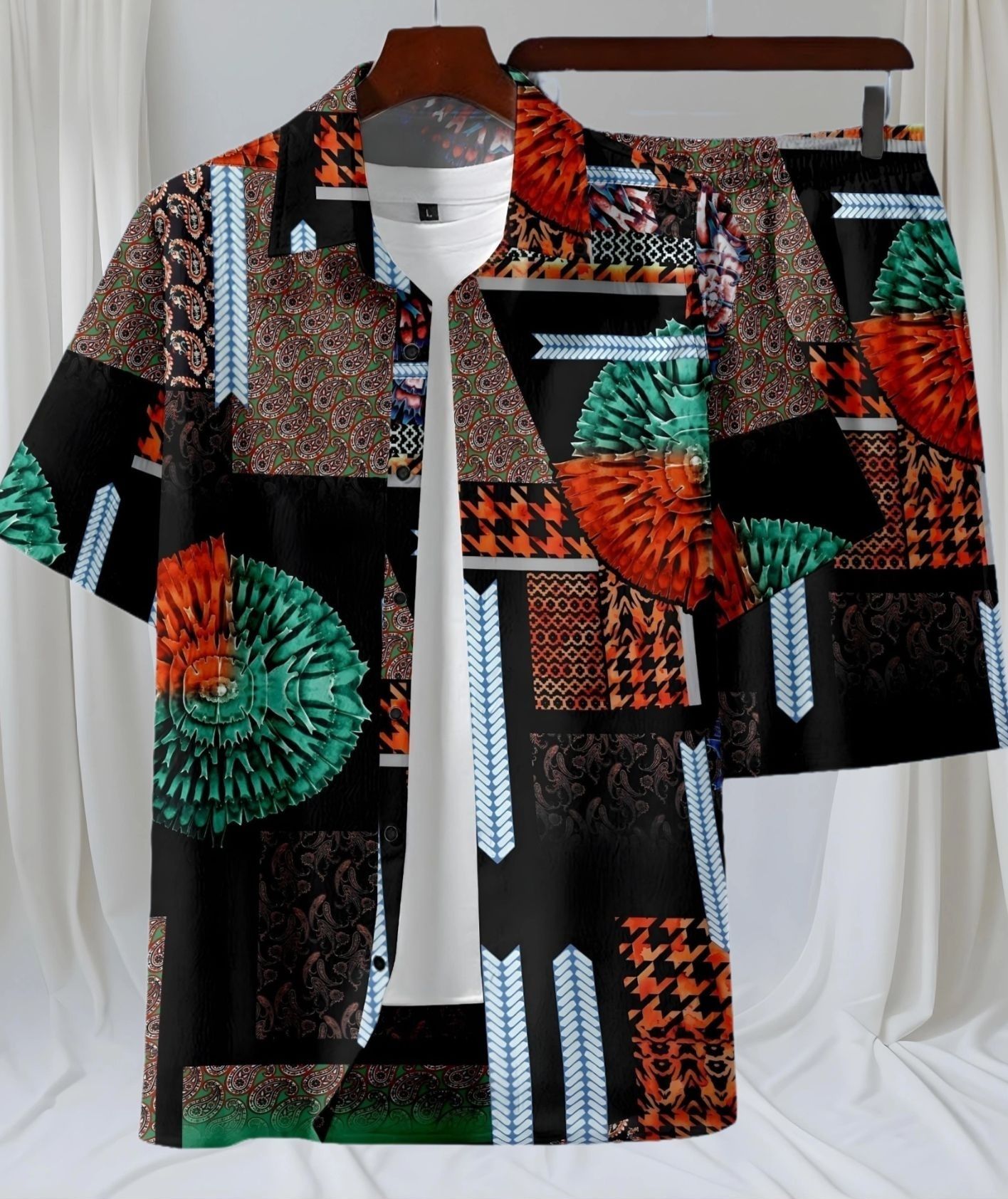 shivforyou Men Night Suit Set Black Printed-picture-28
