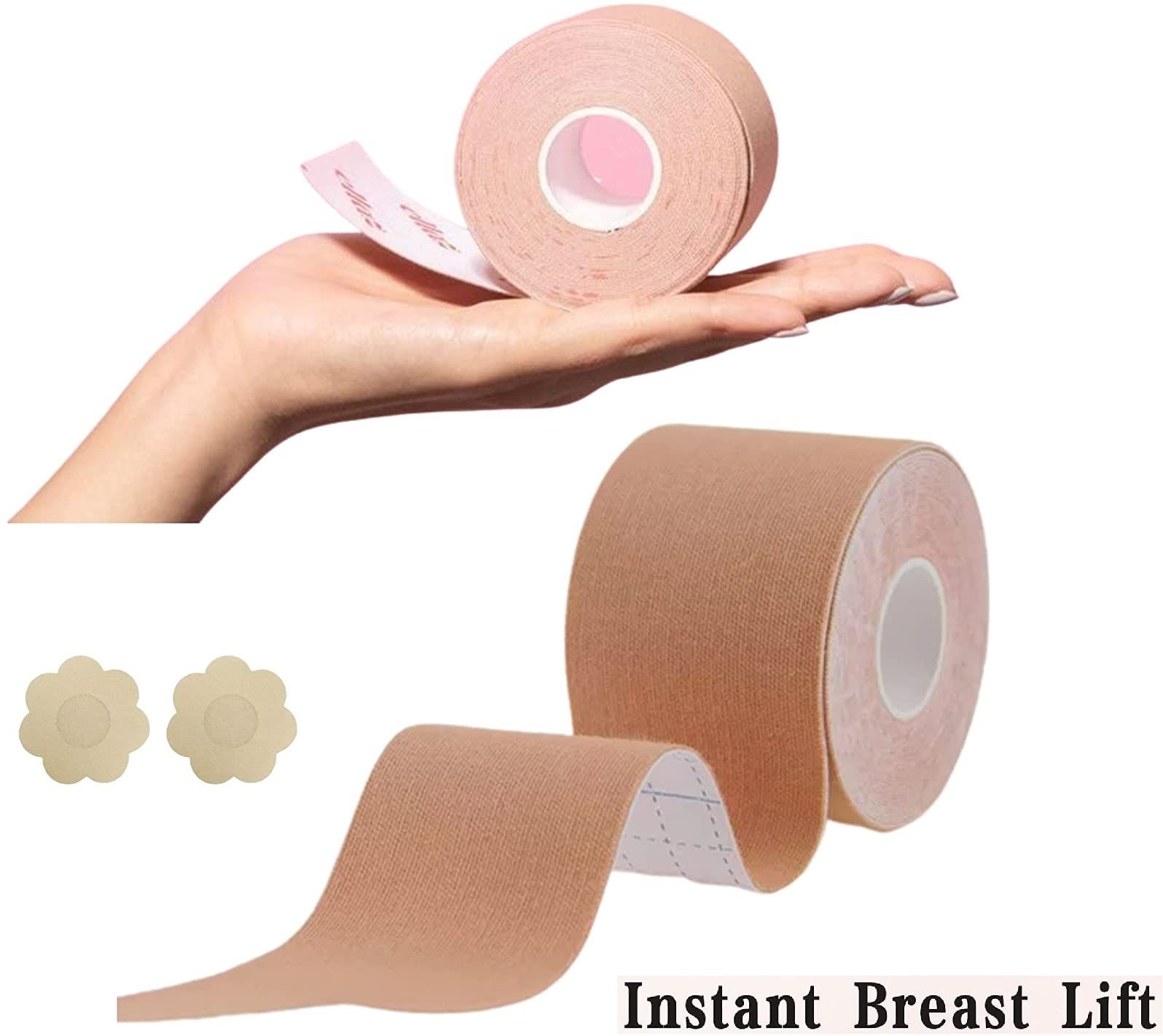 Breast Shaper & Lifter Boob Tape with 10 Nipple Pasties for Women R124 Nursing Breast Pad-image-11