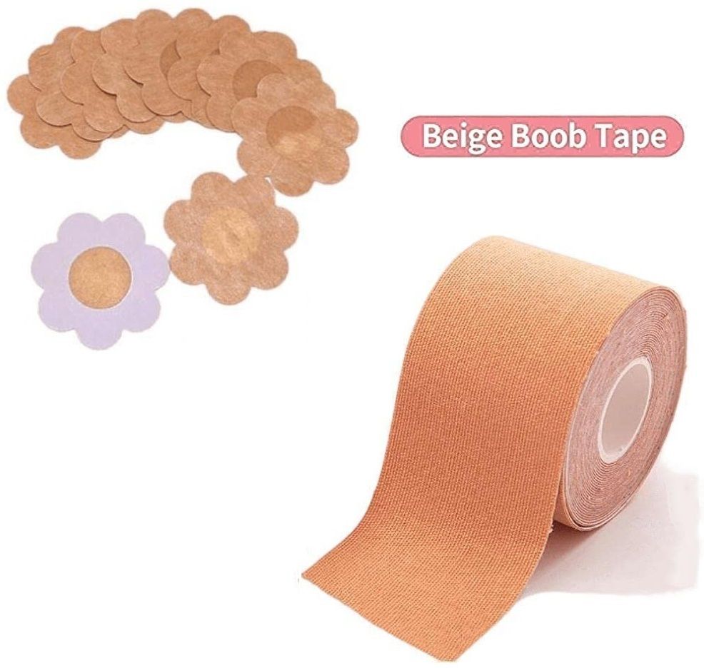 Breast Shaper & Lifter Boob Tape with 10 Nipple Pasties for Women R21 Nursing Breast Pad-image-16