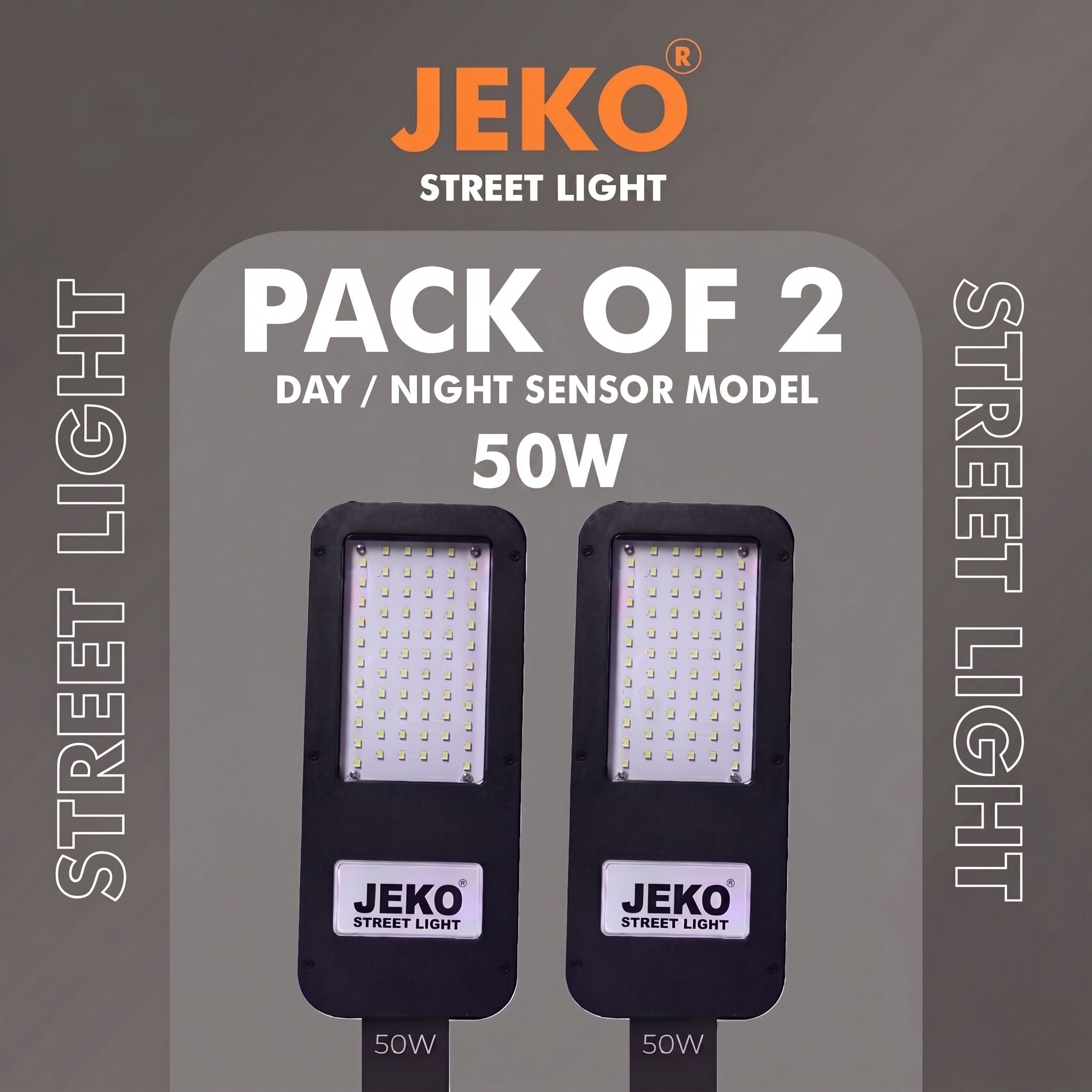 50 Watt LED Street Light Outdoor Lamp with Auto Day Night Sensor | Waterproof Security Lighting Street Light Outdoor Lamp-image-43
