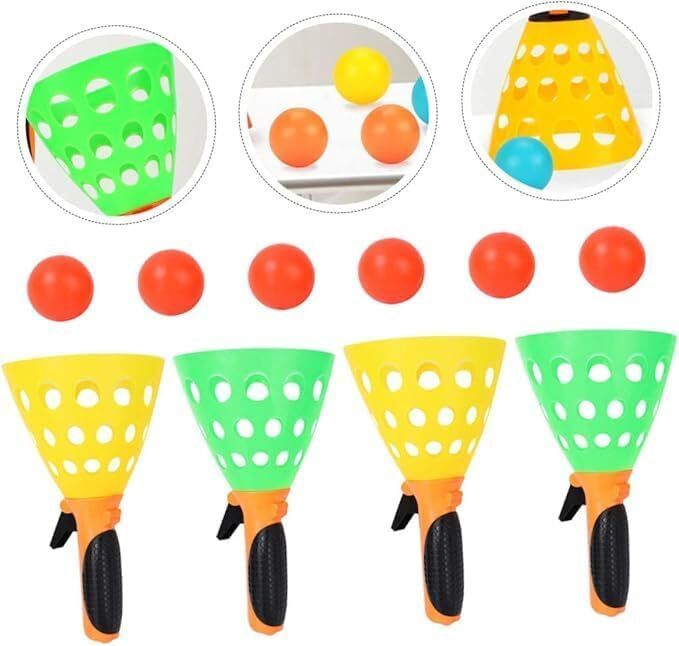 bhvmey Compact Toss & Catch Paddle Set-picture-5