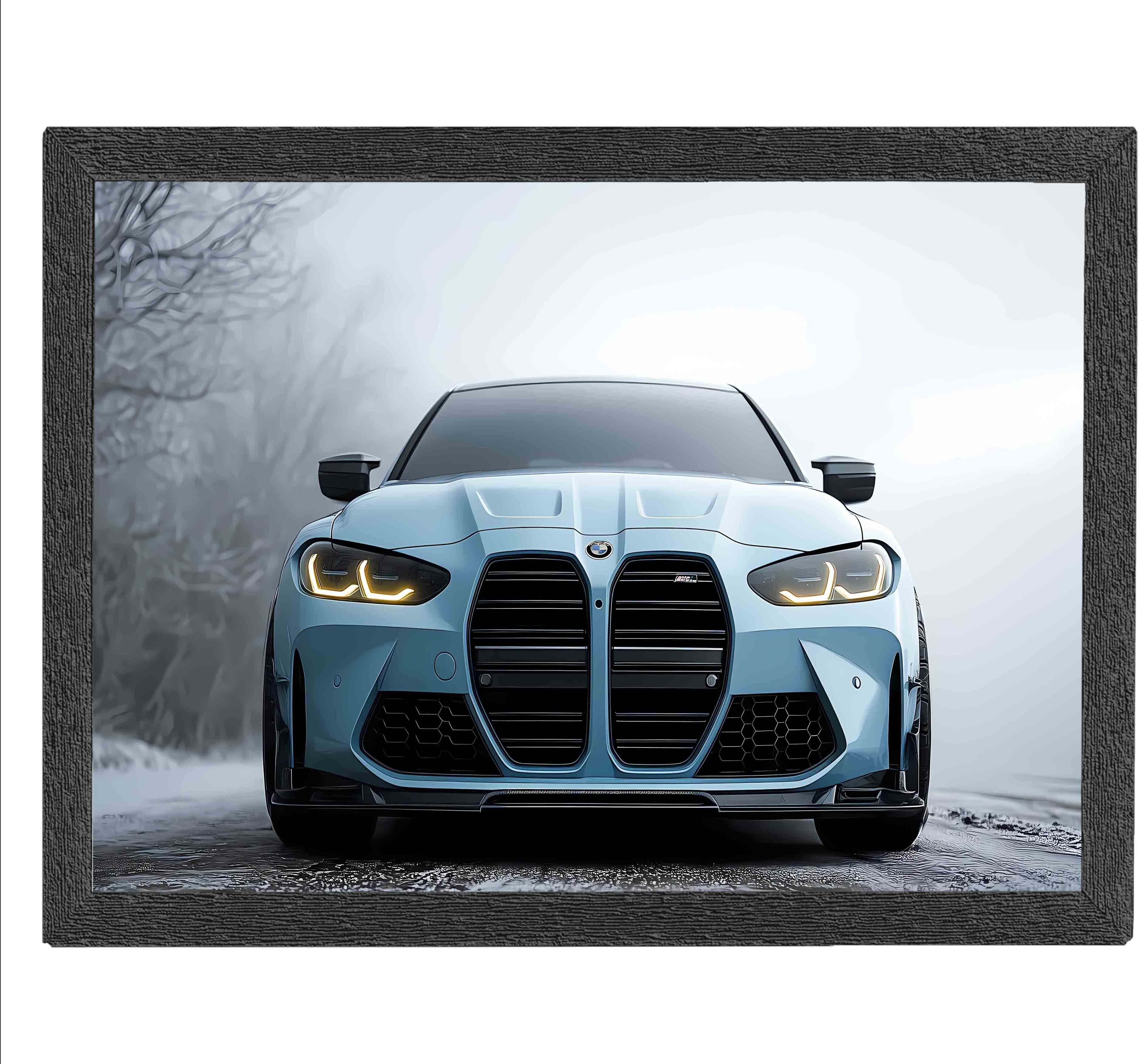 Luxury Sports Car Photo Frame Wall Mounted Painting | Modern Automotive Wall Art Digital Reprint 10 inch x 14 inch Painting-image-47