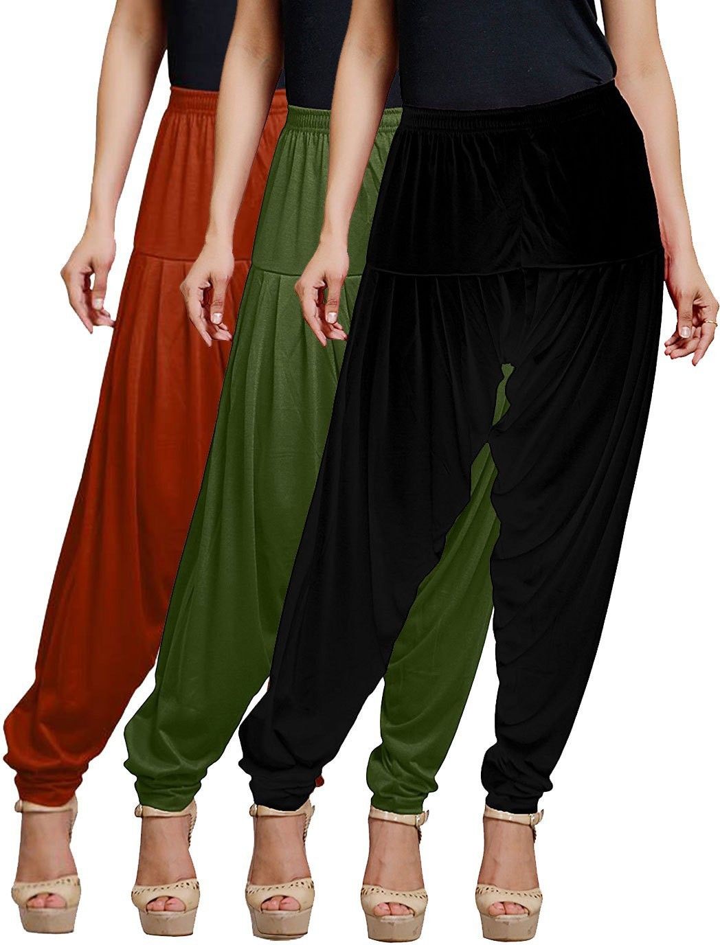 afra Cotton Blend Solid Patiala-picture-27