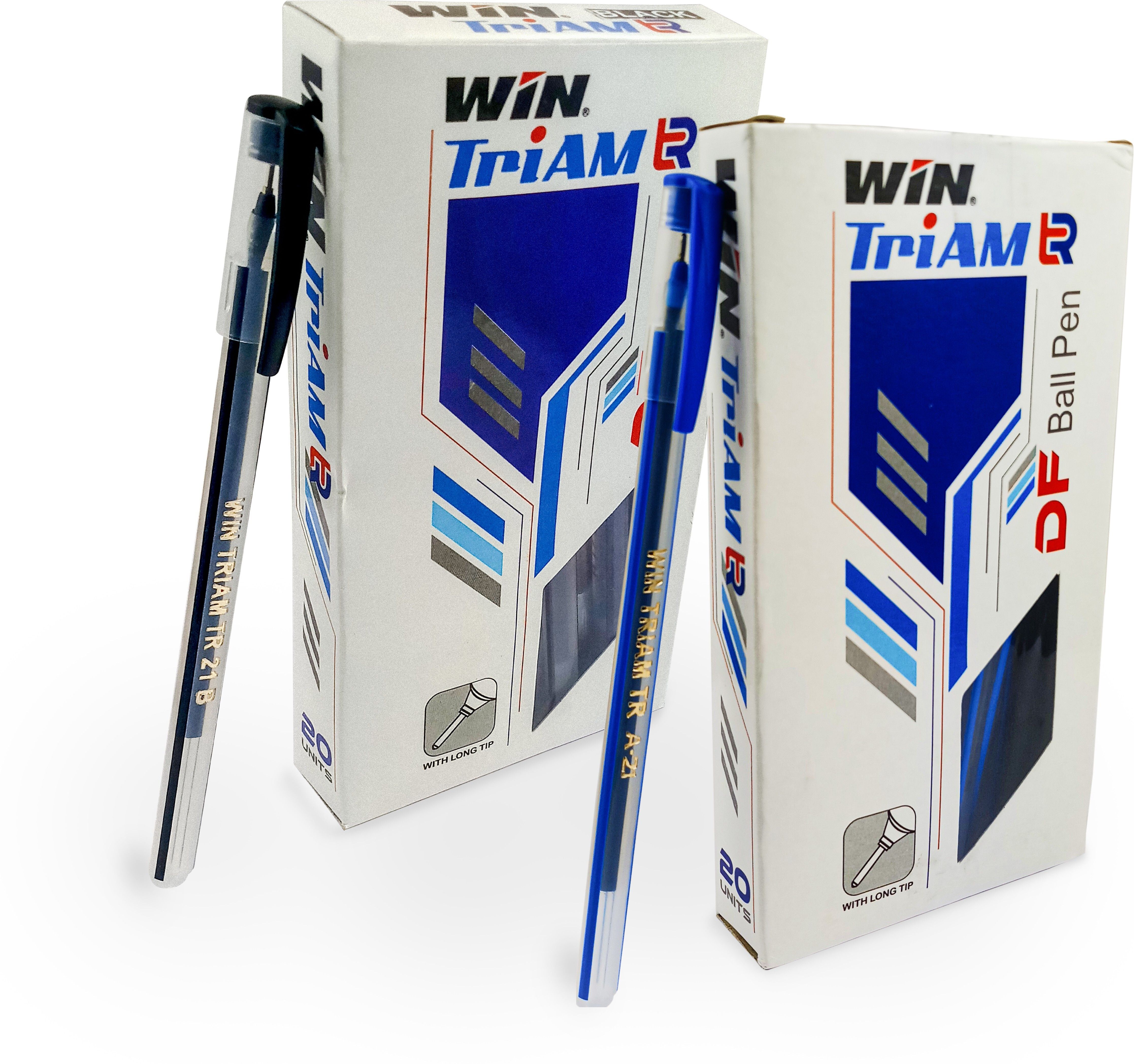 Triam TR Ball Pens | 100 Pcs (60 Blue Ink & 40 Black Ink) | Lightweight Body Design | Use and Throw Pens | For One Time Use | Ideal for School Office & Business | Stick Ball Pen-image-7