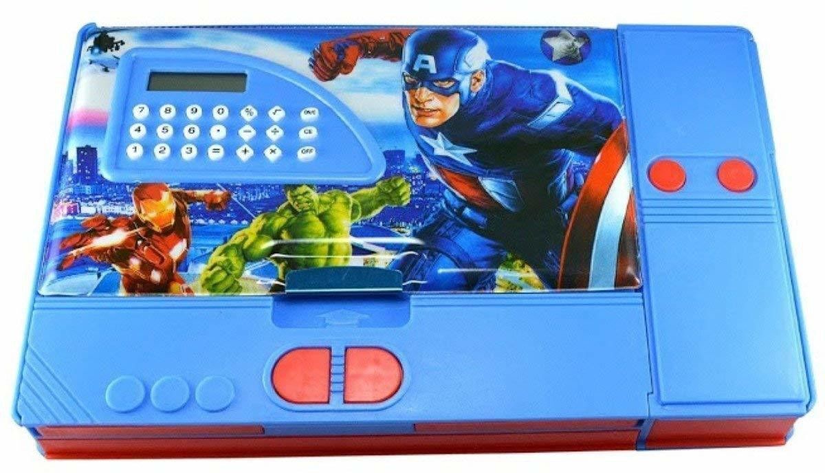 graceous Avenger Magnetic Jumbo Pencil Box Avenger Magnetic Art Plastic Pencil Box-picture-2