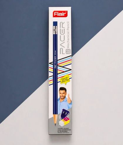 flair PACER MAX 2.0 MM MECHANICAL PENCIL|PACK OF 10 WITH IN BUILT SHARPENER & 1 ERASER Pencil-picture-30