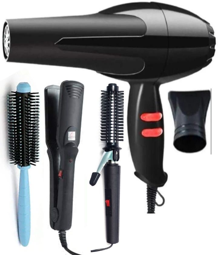 quktion HAIR DRYER 1500 WATT HAIR STRAIGHTENER HAIR CURLER ROLLING COMB Personal Care Appliance Combo