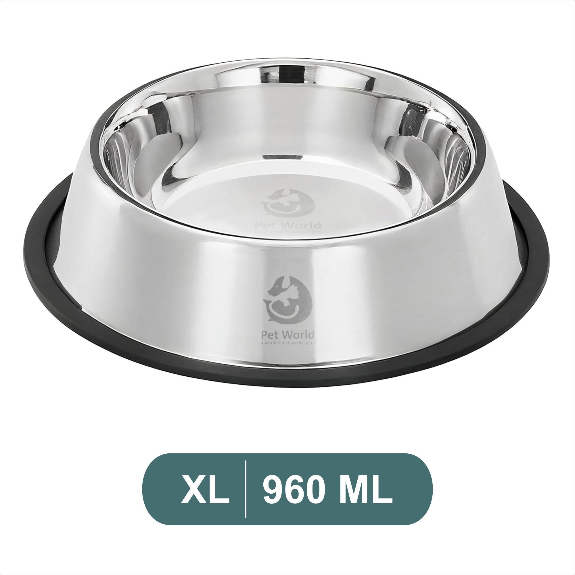 petworld Pet Feeding Bowl| Dogs & Cats| Scratch Free & Durable Stainless Steel Pet Bowl-picture-27
