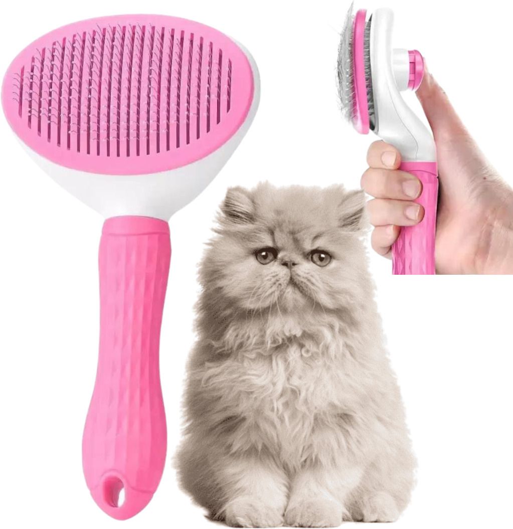 Cat Brush & Comb - Cat Hair Brush - Cat Grooming Brush ( Multicolor ) Slicker Brushes for Cat-image-6